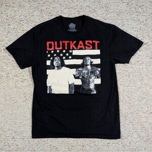 Outkast Stankonia T-Shirt Mens MEDIUM Black Short Sleeve American Flag Rap Tee
